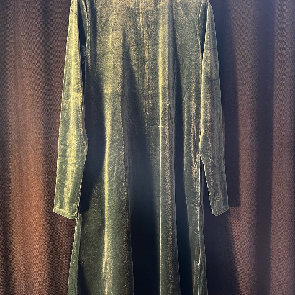 Lands' End Green Velvet Dress Size 6-8